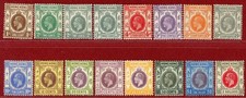 Hong Kong #129-44, KG V 1c to $2, Mint, OG, LH/NH, SCV $499.75