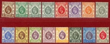 Hong Kong #129-44, KG V 1c to $2, Mint, OG, LH/NH, SCV $499.75
