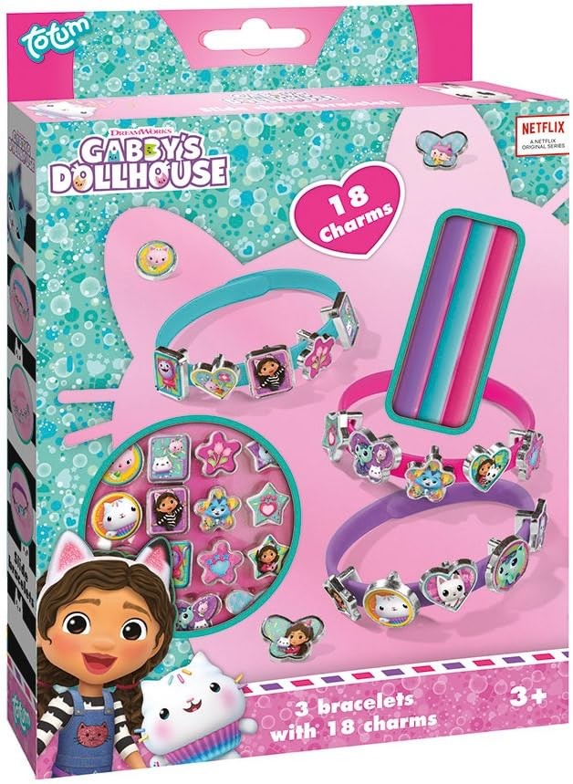 TM ESSENTIALS Gabby's Bracelet Set with 18 Different Pendants – Charm Pendant Se