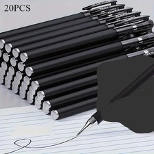 20PCS Ball Point Pens BLACK Gel Ink Pen Smooth Writing - 0.5mm Nib - Best Price  