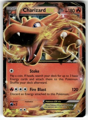 Charizard EX 11/106 Holo EX Rare Flashfire Pokemon Heavily Played