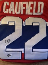 Adidas Signed Replica Jersey Beckett COA Montreal Canadiens Auto Cole Caufield