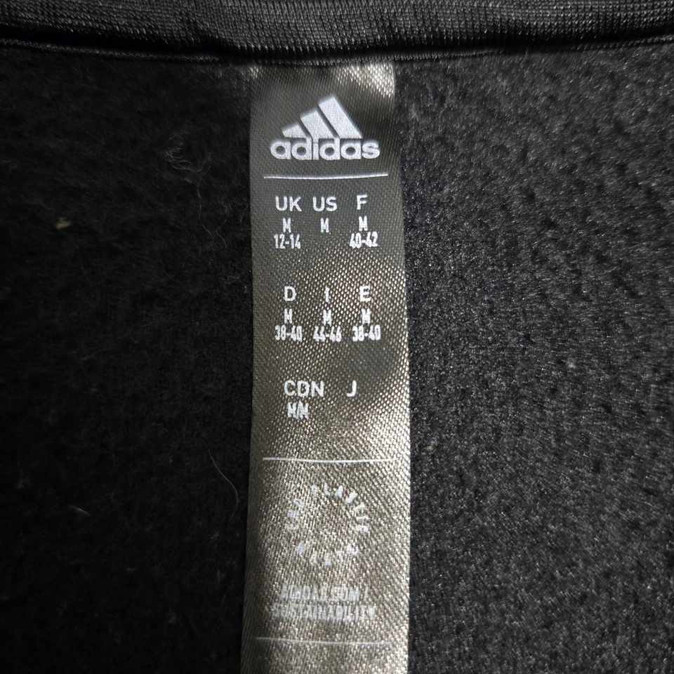 Adidas Quarter Snap Polar Fleece Pullover Size Medium Black - Image 3 of 4