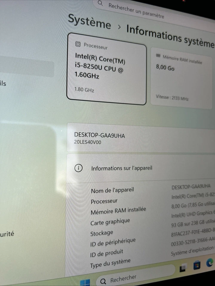 Lenovo ThinkPad X1 Yoga · i5-8250U · 8GB · 256GB, photo 2 sur 5