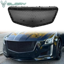 Fits 14-19 Cadillac CTS 4Dr Front Bumper Grille B Style Hood Grill ABS Unpainted