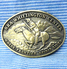 NRA Where Frontier Spirit Lives Promo Belt Buckle Whittington Vintage 90s.TWY855