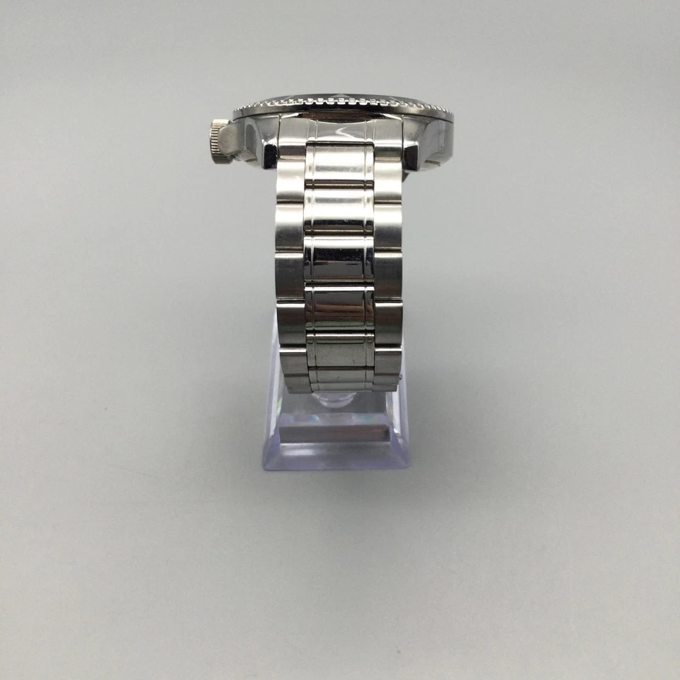 Tommy Hilfiger Watch Mens 45mm Silver Tone Diver Date New Battery 6.75" - Image 4 of 4