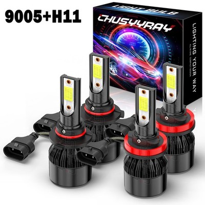 4 * 9005 H11 Combo LED Bombillas LED for Ford F 150 2015-2021 LUZ DE CRUCE ALTA