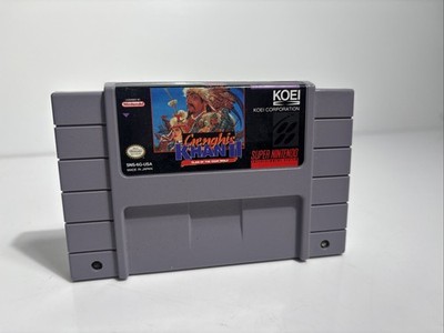 Dschingis Khan II: Clan of the Gray Wolf (SNES, 1992) NTSC USA NUR KARTON - SCHNELLE VERPACKUNG