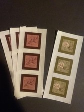 Creative Memories  Lot of Four Studio Stickers  2" x 5" Leaf And Flower Squar