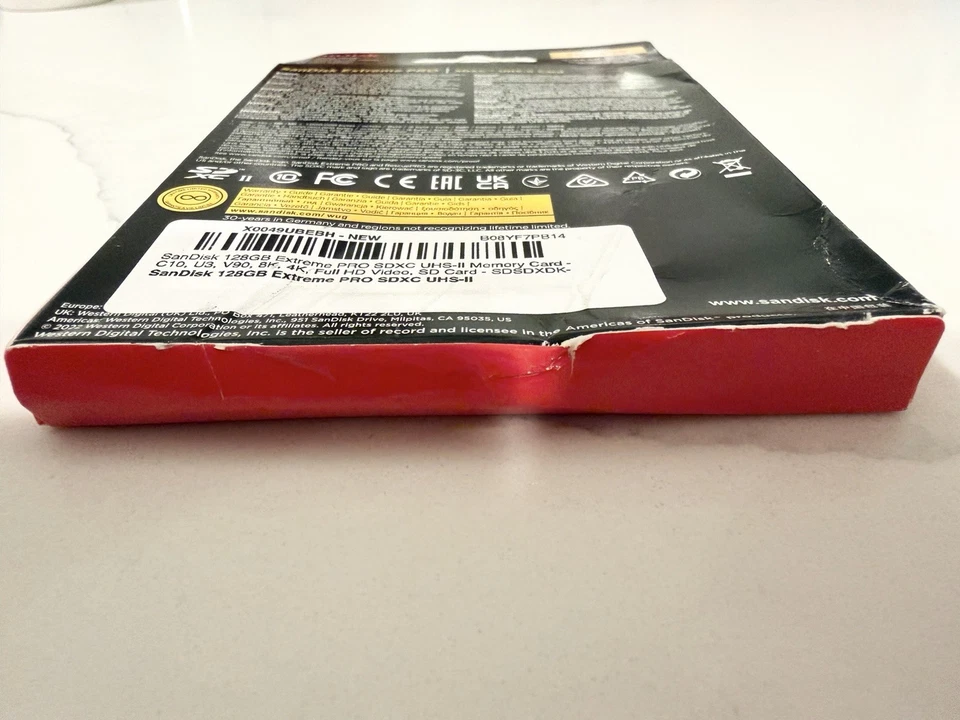 SanDisk 128GB Extreme PRO SDXC UHS-II V90 300MB/s – 8K 4K Video – New Sealed - Image 4 of 4
