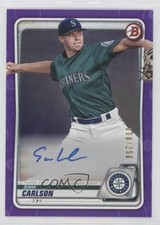 2020 Bowman Prospects Auto Purple 8/250 Sam Carlson #PA-SC Auto ng3