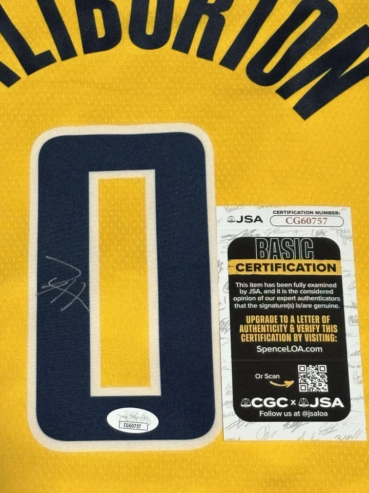 Tyrese Haliburton Signed Indiana Pacers Finals Patch Jersey JSA COA - Image 2 of 3