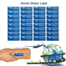 1 - 10 Sheets AIRMAIL Stickers Label For Envelope-Parcel Post Worldwide Shipping