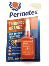 Permatex 25210 High Strength Removable Orange ThreadLocker 10ml (Pack Of 1)