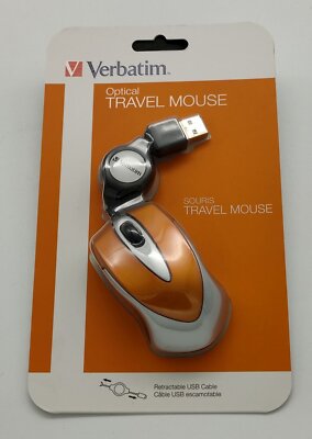 Verbatim Go Mini Optical Travel Mouse, Orange, USB