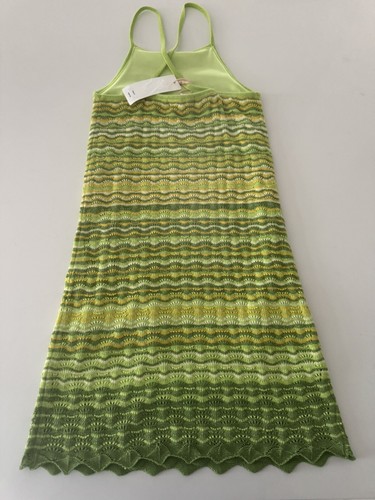 Gianni Bini Girls dress Sleeveless Crochet green lime yellow summer dress S - Picture 7 of 13