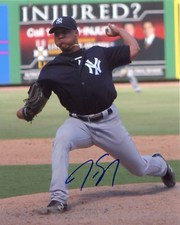JUSTUS SHEFFIELD SIGNED 8X10 PHOTO NEW YORK YANKEES COA