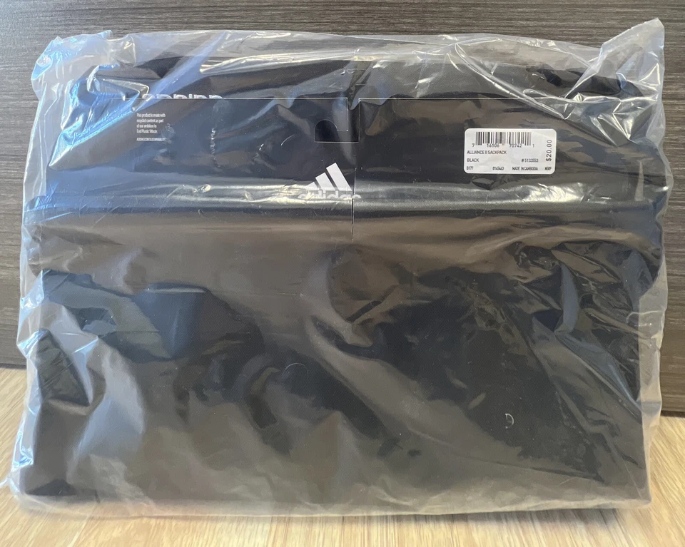 ✅Saco Adidas Alliance II, preto, cordão de bolso com zíper (MSRP $20)✔️ - Imagem 2 de 4