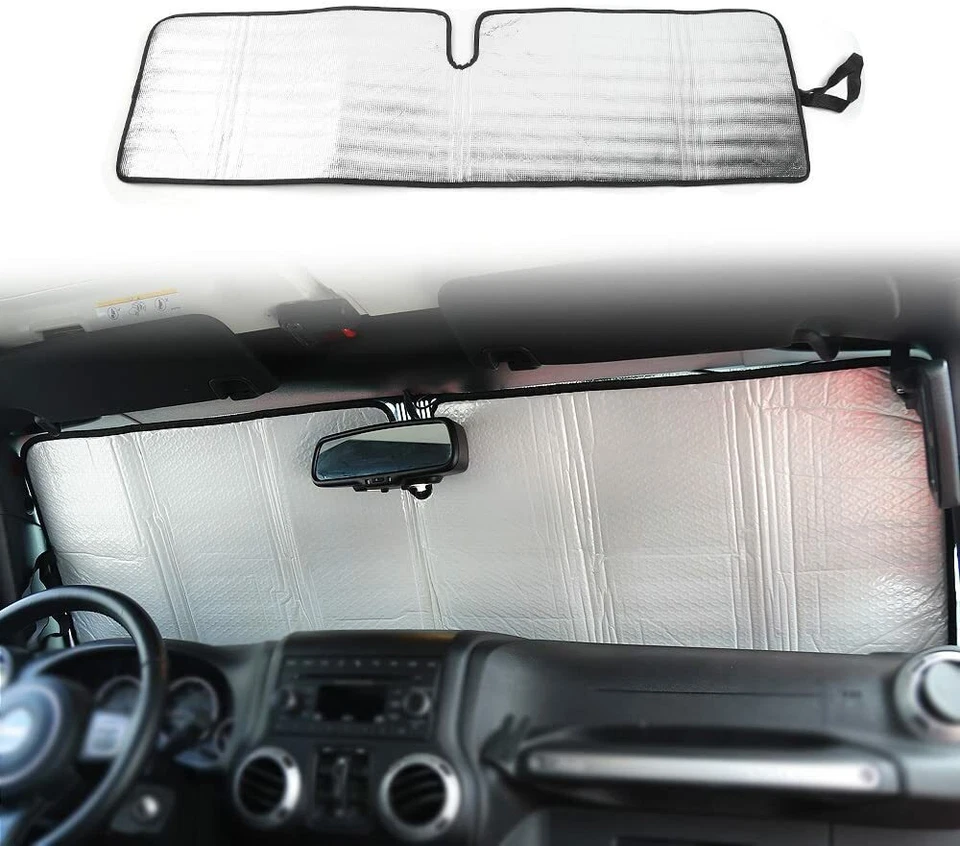 RT-TCZ Jeep Wrangler Front Windshield Sun Shade for Jeep Wrangler JK 2007-2017 Foto 3 de 4