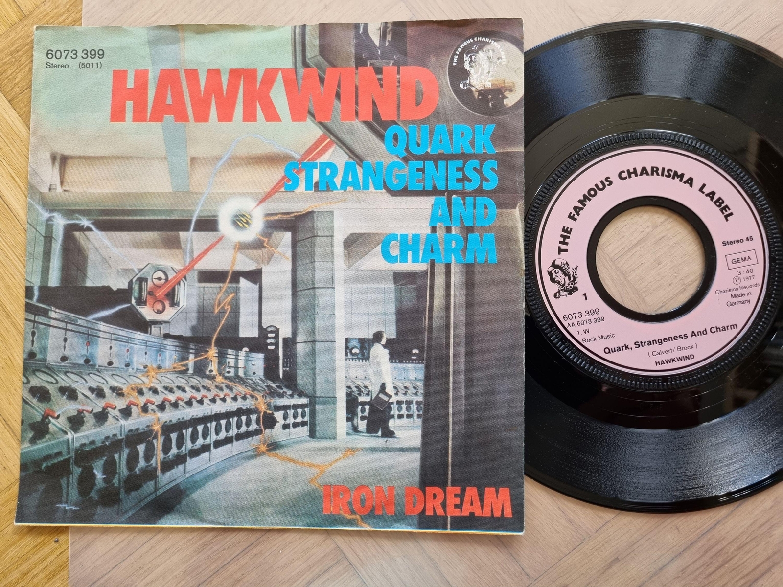 7"" Single Hawkwind - Quark strangeness and charm Vinyl Germany