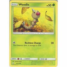 3/181 Weedle Common: Pokemon Trading Card Game SM-09 Team Up