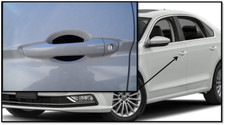 Fits Vw Flat Black Matte Auto Accessory Car Door Handle Scratch Guard 4 Pcs