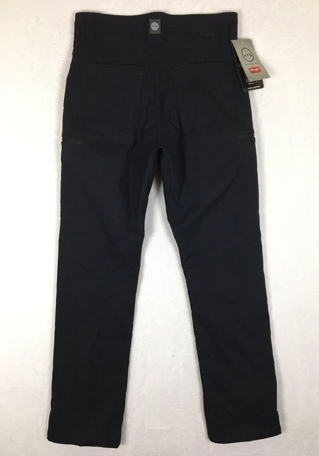 Wrangler Men's ATG Fleece Lined Pants Straight Fit Black Size 30 x 30
