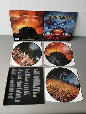 Iron Maiden LPレコード 3枚セット IRON MAIDEN original Picture Vinyl 3LP Rock In Rio (2002 EMI