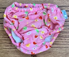 iplay Infant Girls Swim Diaper M 12m Pink Cherry Floral Terry Lined Beach