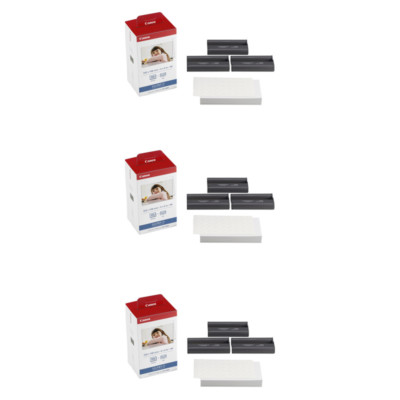 3 x Canon KP-108IN 4x6 Color Ink and Paper Set for SELPHY Printers, 324 Prints  