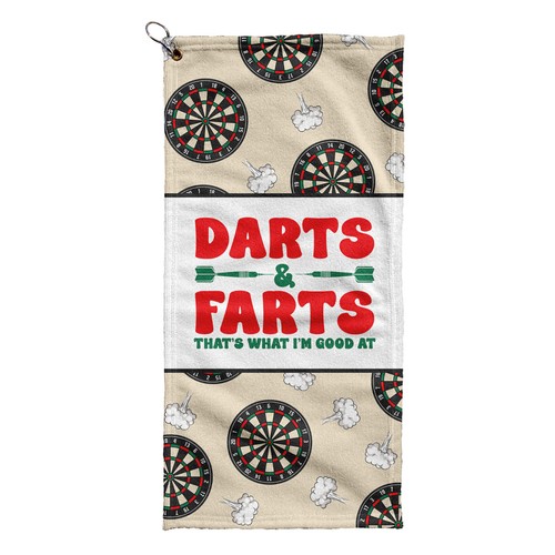 Dardi E Flatulenze - Asciugamano Divertente Da Golf Per Dardi - Bild 3 von 4