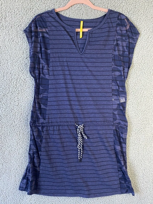 lole swim cover-up stripes geometric sheer sides 