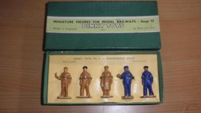 Vintage Dinky Toys No-4 Modelleisenbahnen Technik Stab Figuren in OVP