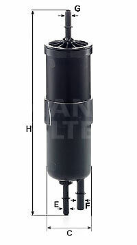 Fuel filter for ALPINA BMW MINI ROLLS-ROYCE:1,3,5,7,X1 7451424 16127233840 - Picture 1 of 2