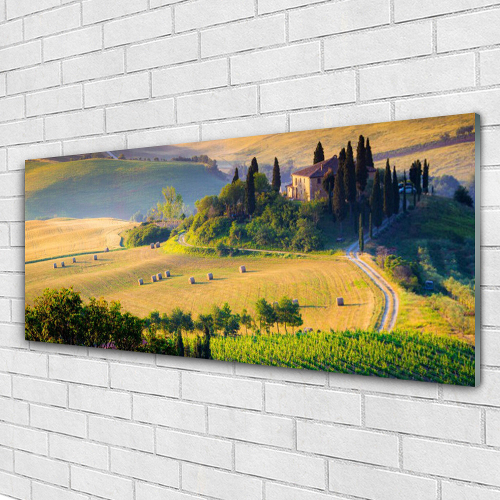 Tableau en verre salon 125x50 cm pour créer une ambiance nature