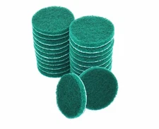 24pc Green 4" Round Replacement Scour Pads for Drill Brush Driver- Fee Shipping