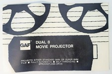 GAF DUAL 8 MOVIE PROJECTOR INSTRUCTION MANUAL