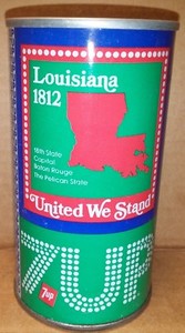 7up 12 oz Can “United We Stand” Series Louisiana - 1812 Can #18