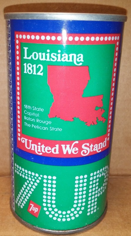 7up 12 oz Can “United We Stand” Series Louisiana - 1812 Can #18