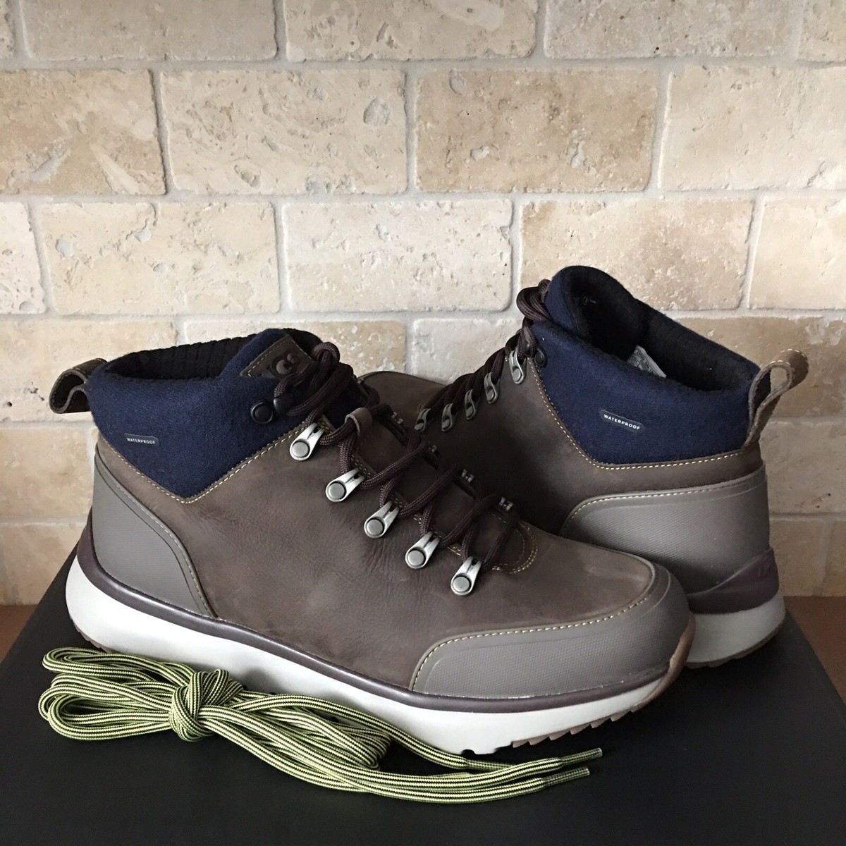 UGG OLIVERT SLATE WATERPROOF LEATHER HIKER WINTER SNOW BOOTS 