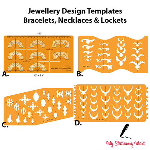 テストテスト Jewellery Design Template Drawing Drafting Stencil Bracelet