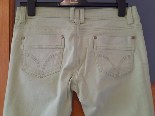 Ladies Pale Green Skinny Jeans, Size 12 - Picture 3 of 5