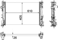 Mahle CR 1178 000P KüHler, MotorküHlung FüR Alfa Romeo