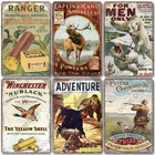 Hunting Poster Tin Metal Signs Home Décor 8x12 Plate Vintage Adventure Ranger Re