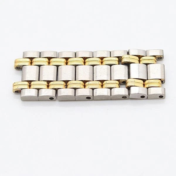 GUCCI 8 Link 9000L Ladies Watch Bracelet Parts Silver/Gold Color 12mm used Japan - Image 2 of 3