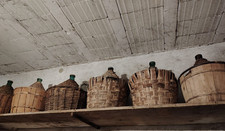 damigiane vetro con cesto da 50 Lt