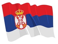 Aufkleber Sticker Flagge Fahne Serbien Wehend Autoaufkleber