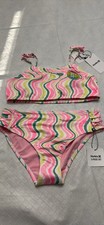 Girls' Hurley Honeycomb Bandeau Polarized Pink Bikini, Size 14