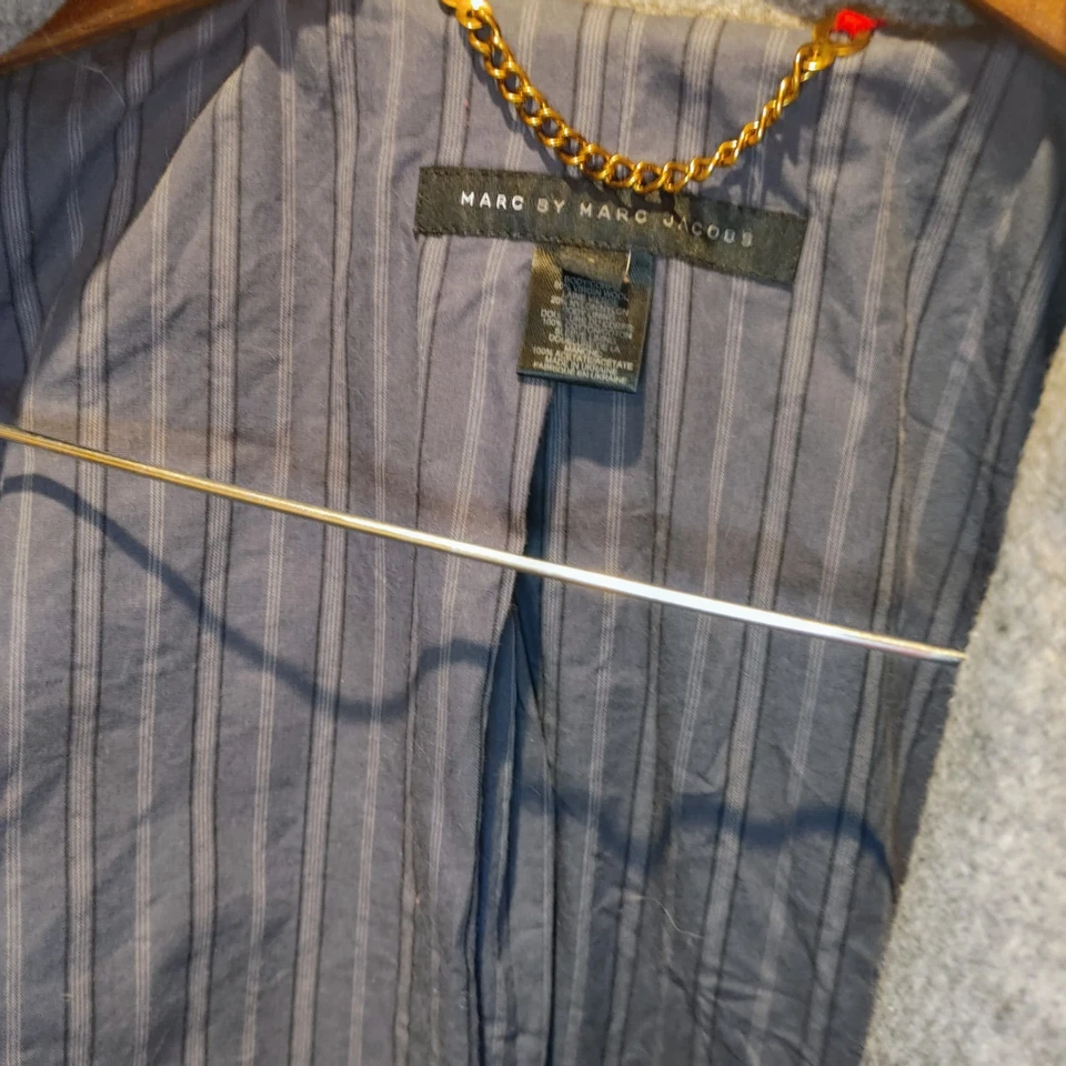 Chaquetón de lana MARC by MARC JACOBS gris doble pecho talla S Foto 4 de 4